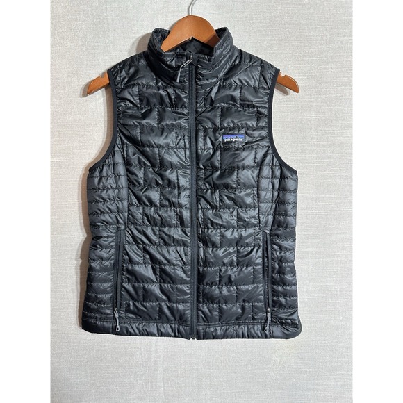 Patagonia Jackets & Blazers - EUC - Patagonia Nano Puff Vest Womens Small Black Lightweight Puffer #84247